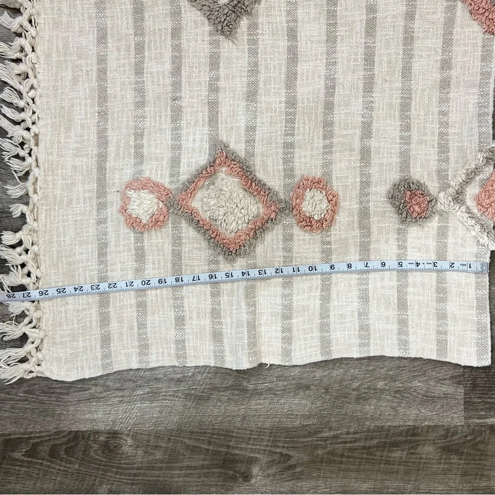 Passport to India Textured Boho Tassel Throw Blanket